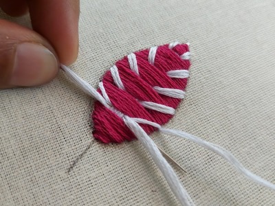 Amazing leaf hand embroidery design|latest leaf hand embroidery design