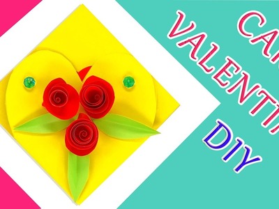 BEAUTIFUL VALENTINE CARD WITH ROSES WITH COLOR PAPER DIY❤️????