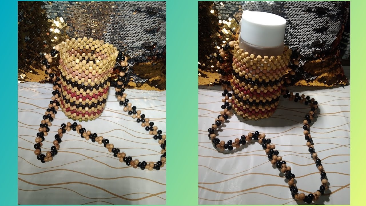Diy beads bottle holder