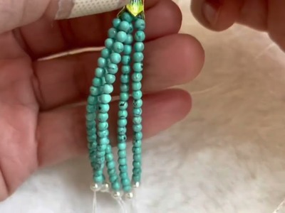 DIY beads hanging trims tassel earring dangle turquoise freshwater pearl cloisonné enamel silver