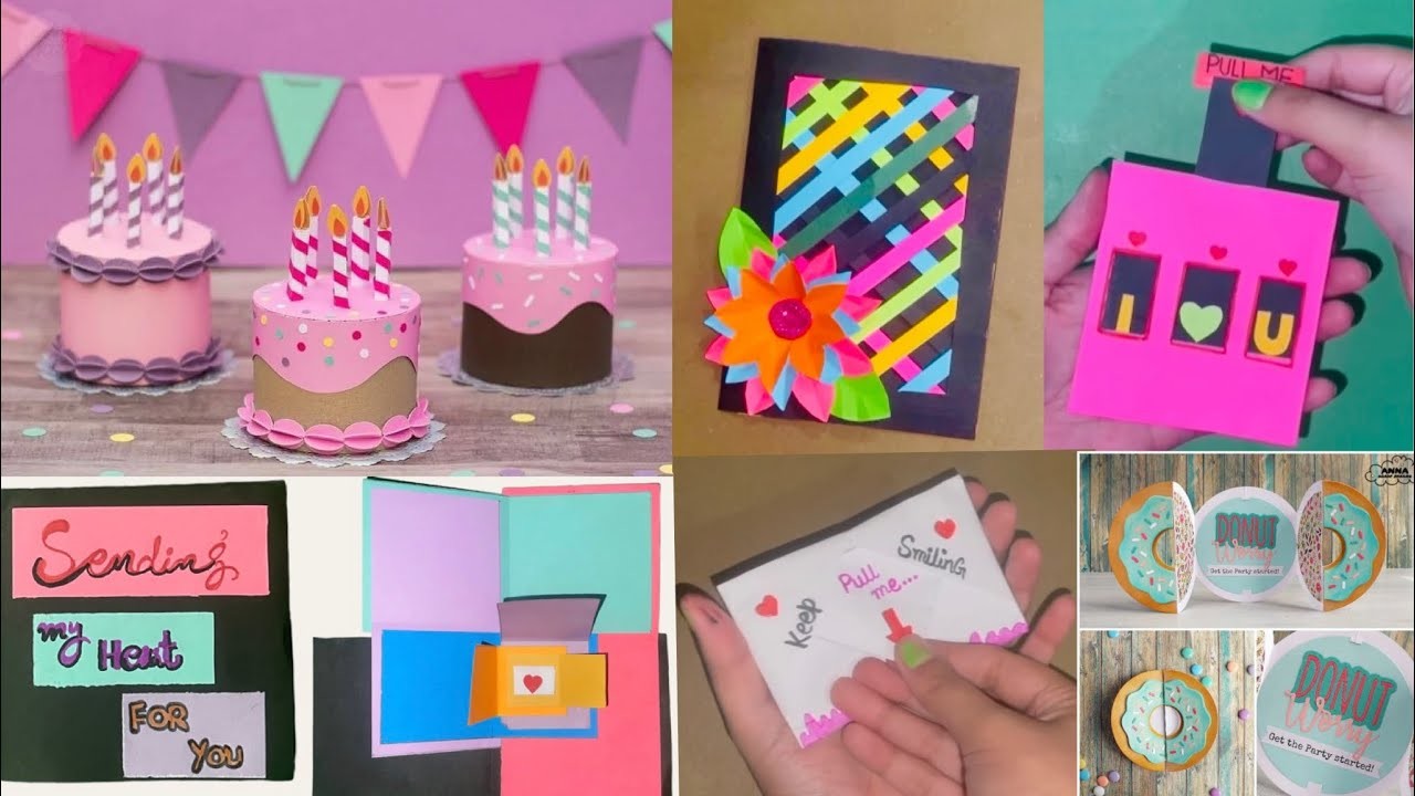 Diy Birthday card ideas.easy card idea.diy birthday gift ideas.easy paper crafts.diy paper gift idea