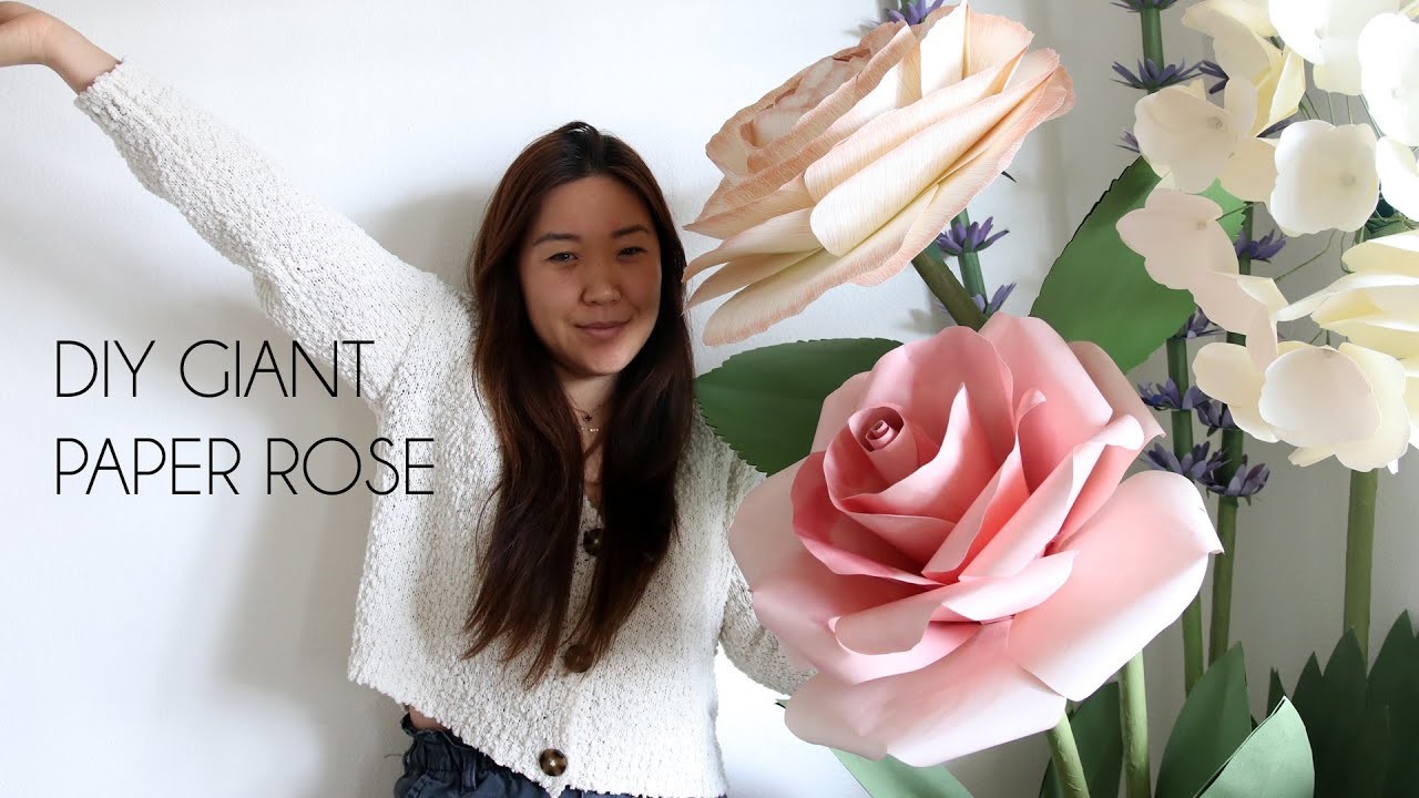 DIY Giant Paper Rose for Backdrops