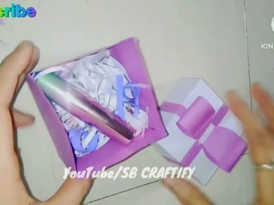 Diy gift box.how to make paper gift box for friends.bf.bff.gift ideas.paper crafts