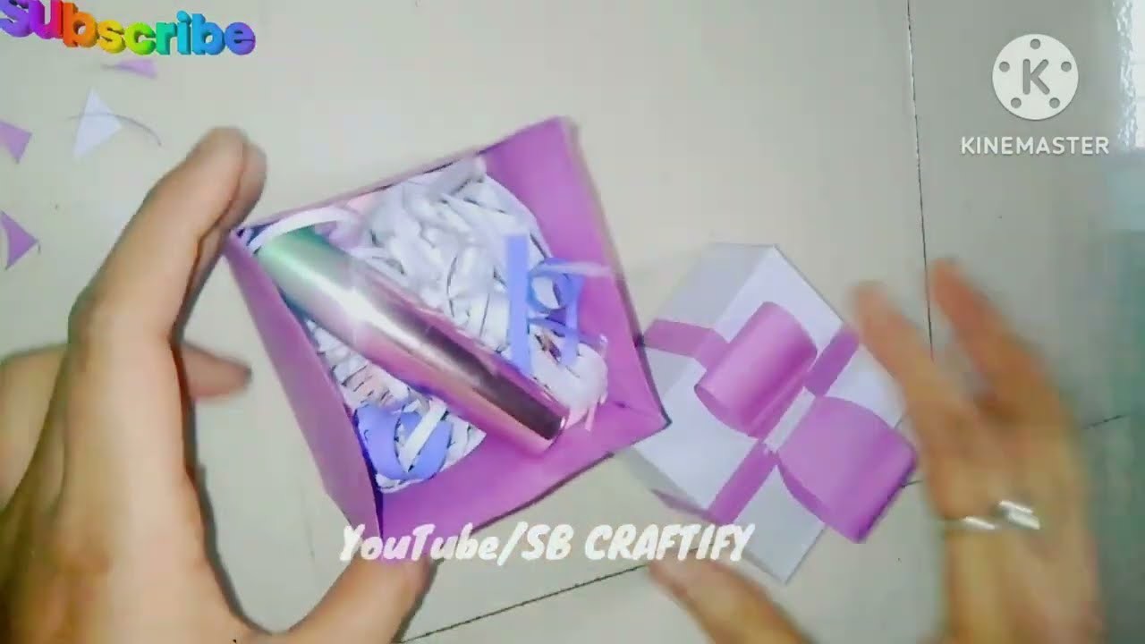 Diy gift box.how to make paper gift box for friends.bf.bff.gift ideas.paper crafts