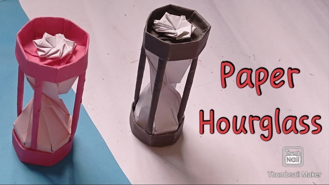 DIY HOURGLASS | How to make paper hourglass | diy room decorations | origami hourglass |
