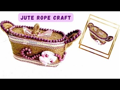DIY Jute Rope Basket | How To Recycle Plastic Box | Easy Jute Rope Crafts
