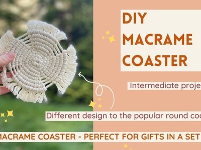 DIY Macrame Coaster | Round Macrame Coaster Design | DIY present.gift idea | intermediate tutorial ????