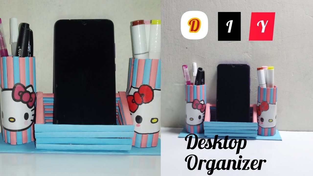 DIY - Making Desktop Organizer With Paper | Pen Holder Organizer | Paper Carfts