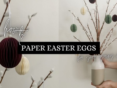 DIY PAPER EASTER EGGS | EASY CRICUT PROJECT | SPRING HOME DECOR