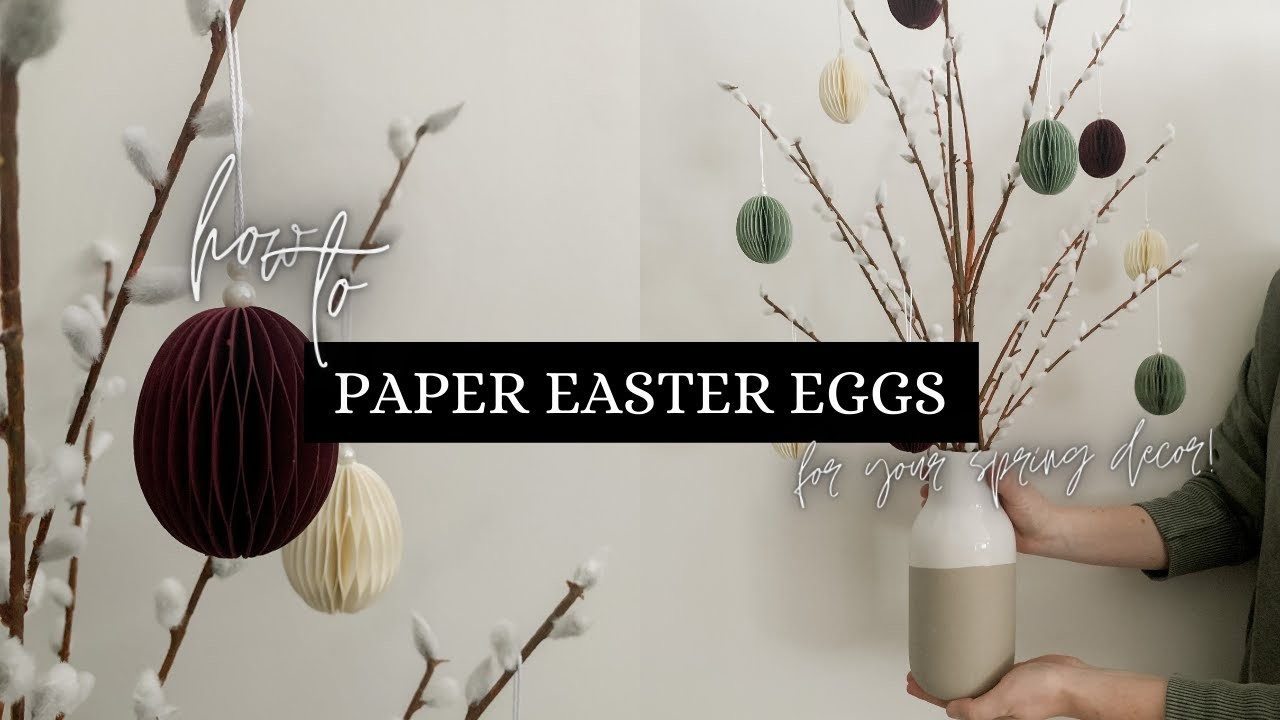 DIY PAPER EASTER EGGS | EASY CRICUT PROJECT | SPRING HOME DECOR