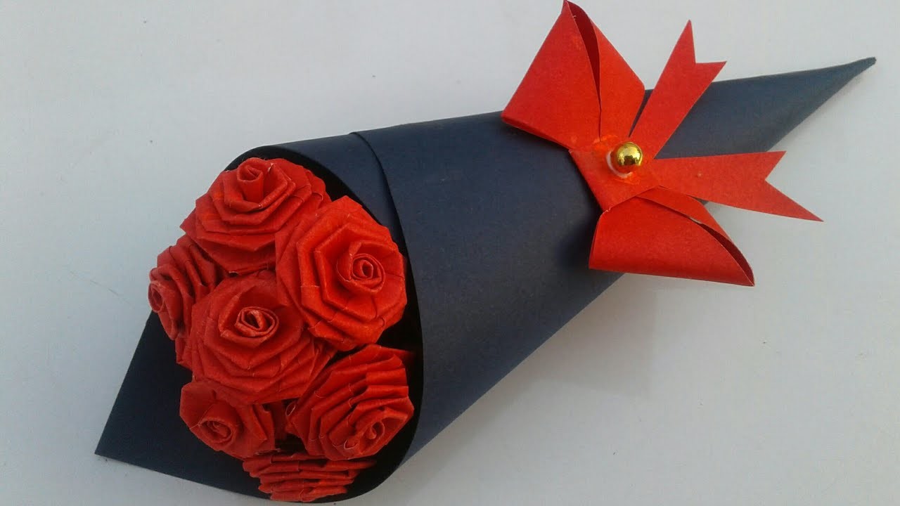 DIY Paper Flowers Bouquet Easy | Birthday Gift Ideas | Bouquet Making Ideas