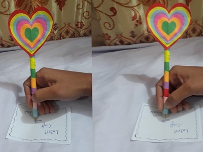 Diy paper pen making ideas.2023.pen made with paper at home.