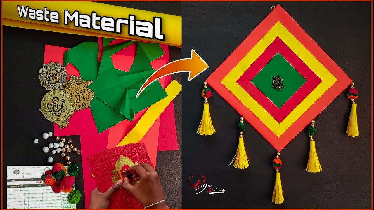 DIY Waste Materials use in Paper kite || Haldi & Mehandi Function Decoration Ideas at Home