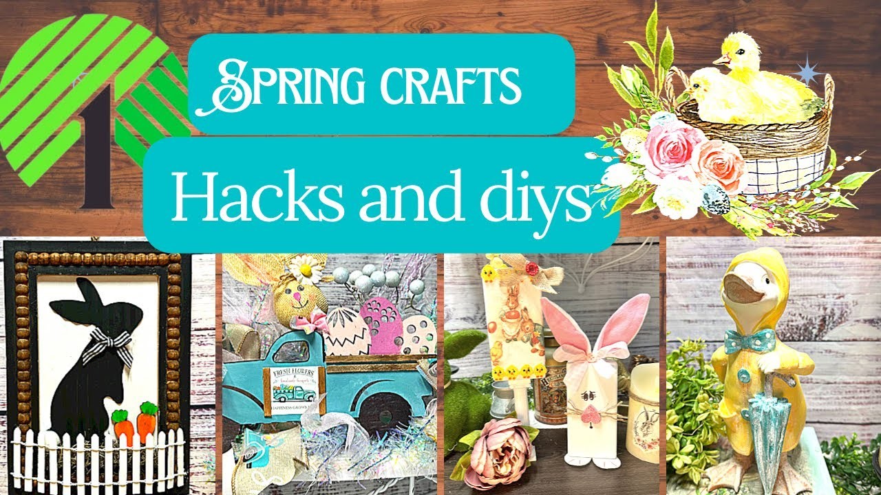 Dollar tree Spring crafts, hacks, and DIYs! Craft from your stash!