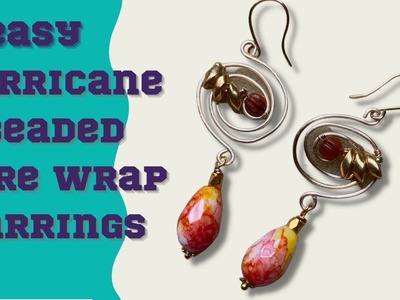 Easy Hurricane Wire Wrapped Earrings | Beginner Friendly!