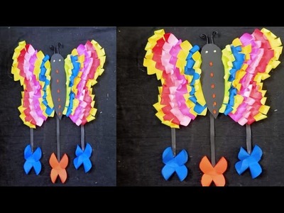 Easy paper butterfly ????.paper craft for home decoration.DIY Paper craft.craft with Renu