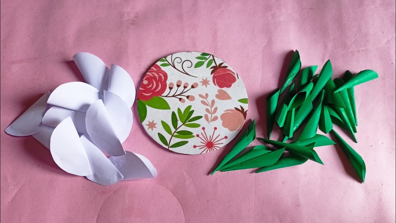 Easy Paper Flower Wall Hanging Ideas. Home Decor Ideas.  Paper Crafts