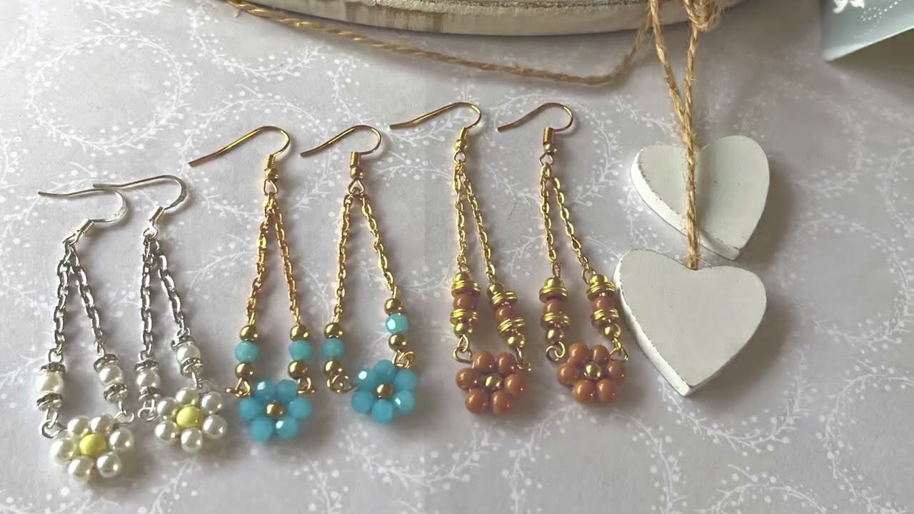 Flower Drop Earrings | Beads Direct