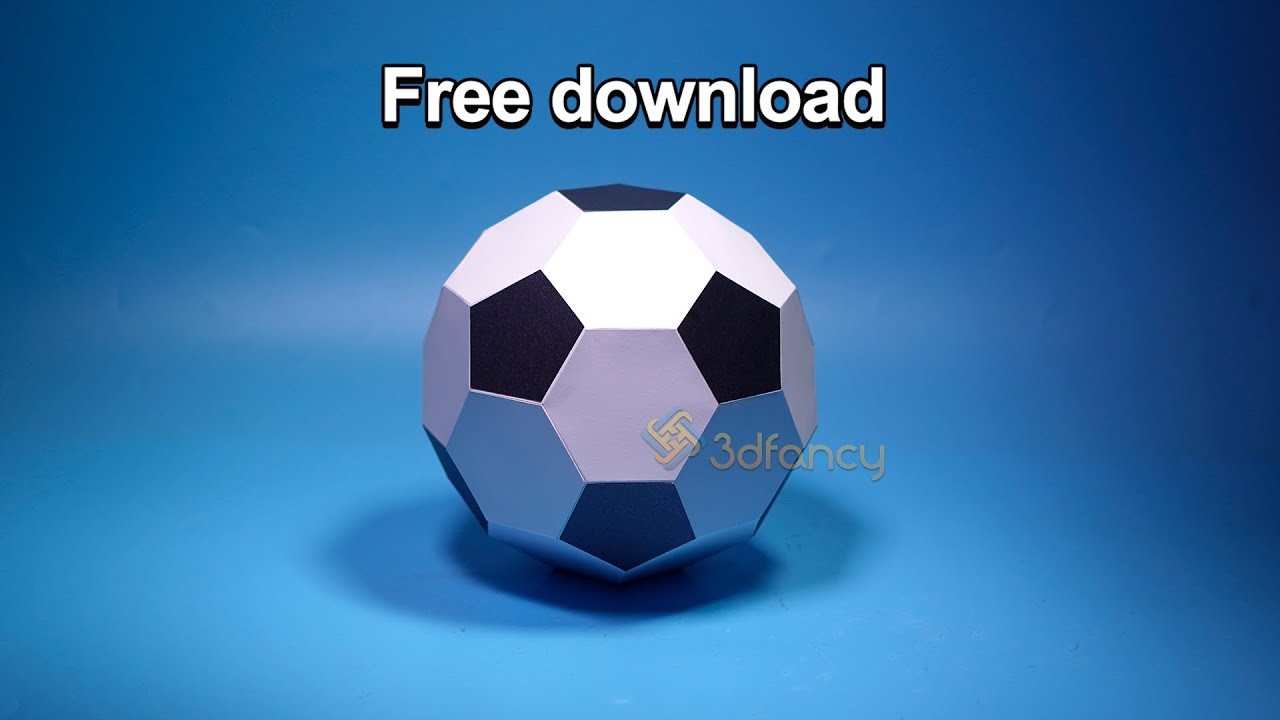 Free 3D Papercraft SVG Files for Cricut Projects, How to make Papercraft Soccer Ball
