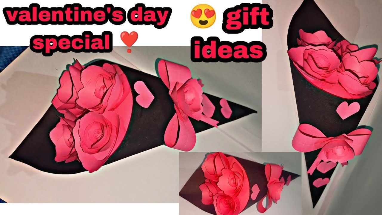 Gift ideas. valentine's day special. diy paper flowers Bouquet. Rose making crafts