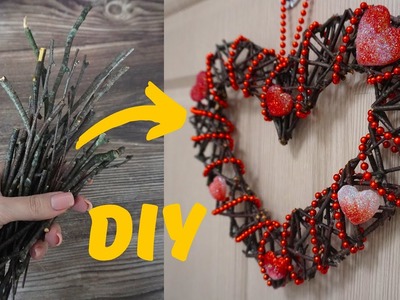 How I Made a Heart in 30 Minutes from Birch Sticks. DIY. Valentine's Day