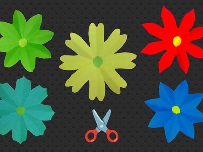 How to make 5 different paper flowers | easy paper cutting flowers | DIY paper craft #diy