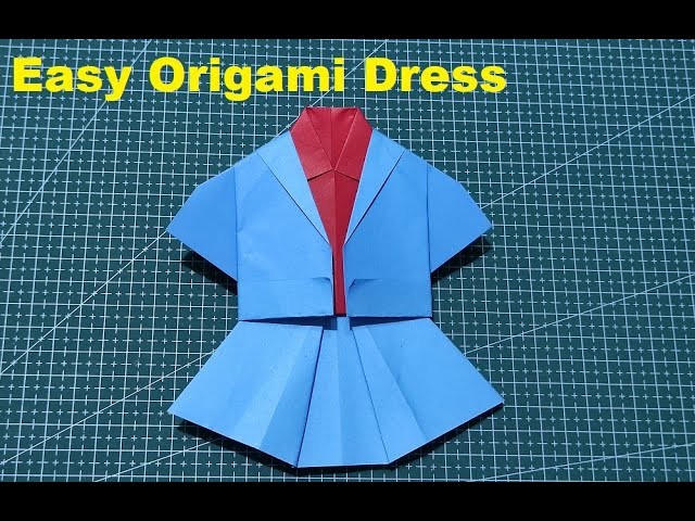 How To Make a Paper Dress Origami - Easy DIY Paper Folding Craft - Easy ...