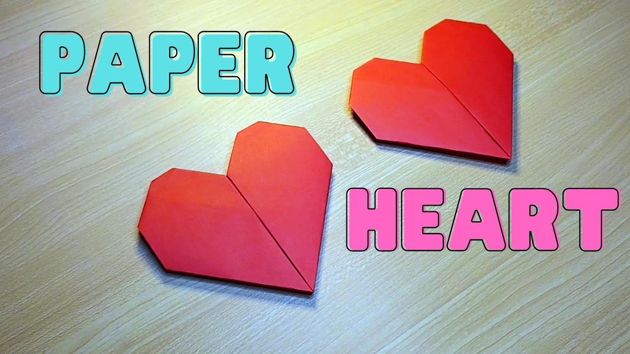How To Make A Paper Heart - Origami. For Valentines Day. Mothers Day