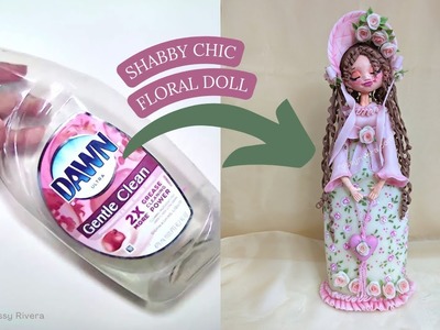 How to make a Shabby Chic Floral DOLL in cold porcelain clay | DIY | Rossy Rivera Art