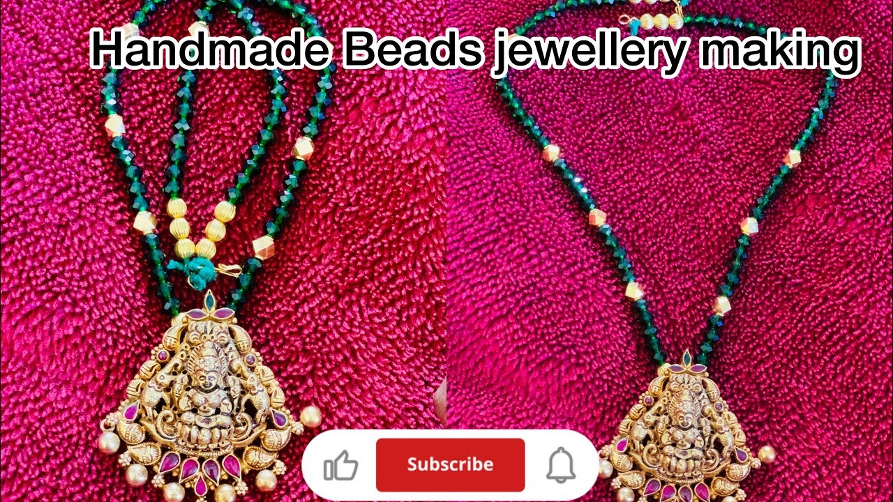 How to make beads jewellery || handmade #beadsjewelrymaking #goldjwellery #handmadejwellery