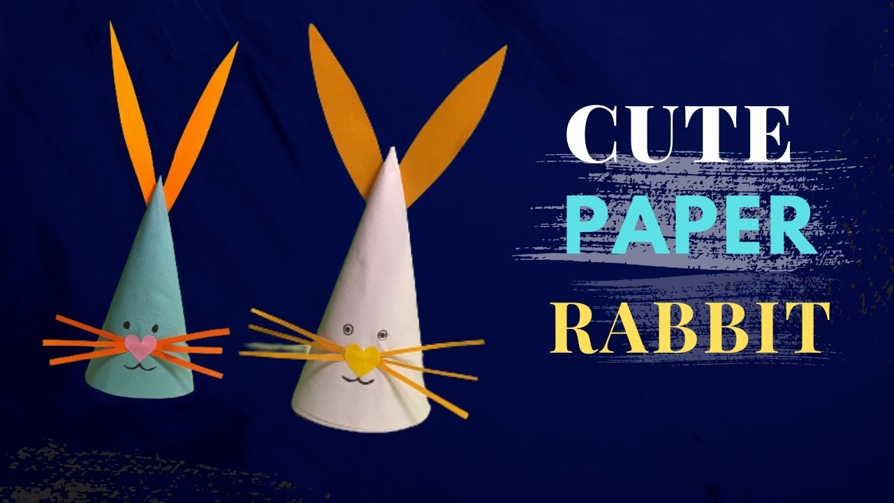 How to make cute paper rabbit. Origami paper crafts. @bkcrafts2553