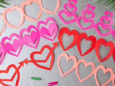 How to make decorations with hearts [Paper cutting]