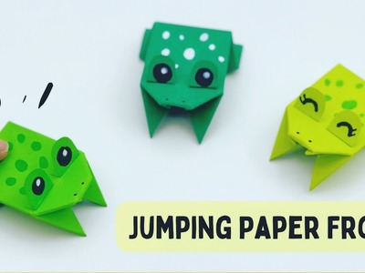 How To Make Jumping Paper Frog Toy For Kids. Moving Paper Toys. Paper Craft Easy. KIDS  crafts