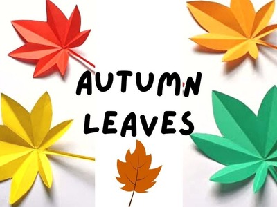 How To Make Maple Leaves ????With Paper | Autumn Leaves DIY | Fall Leaf From Paper | Maple Leaf Cutting