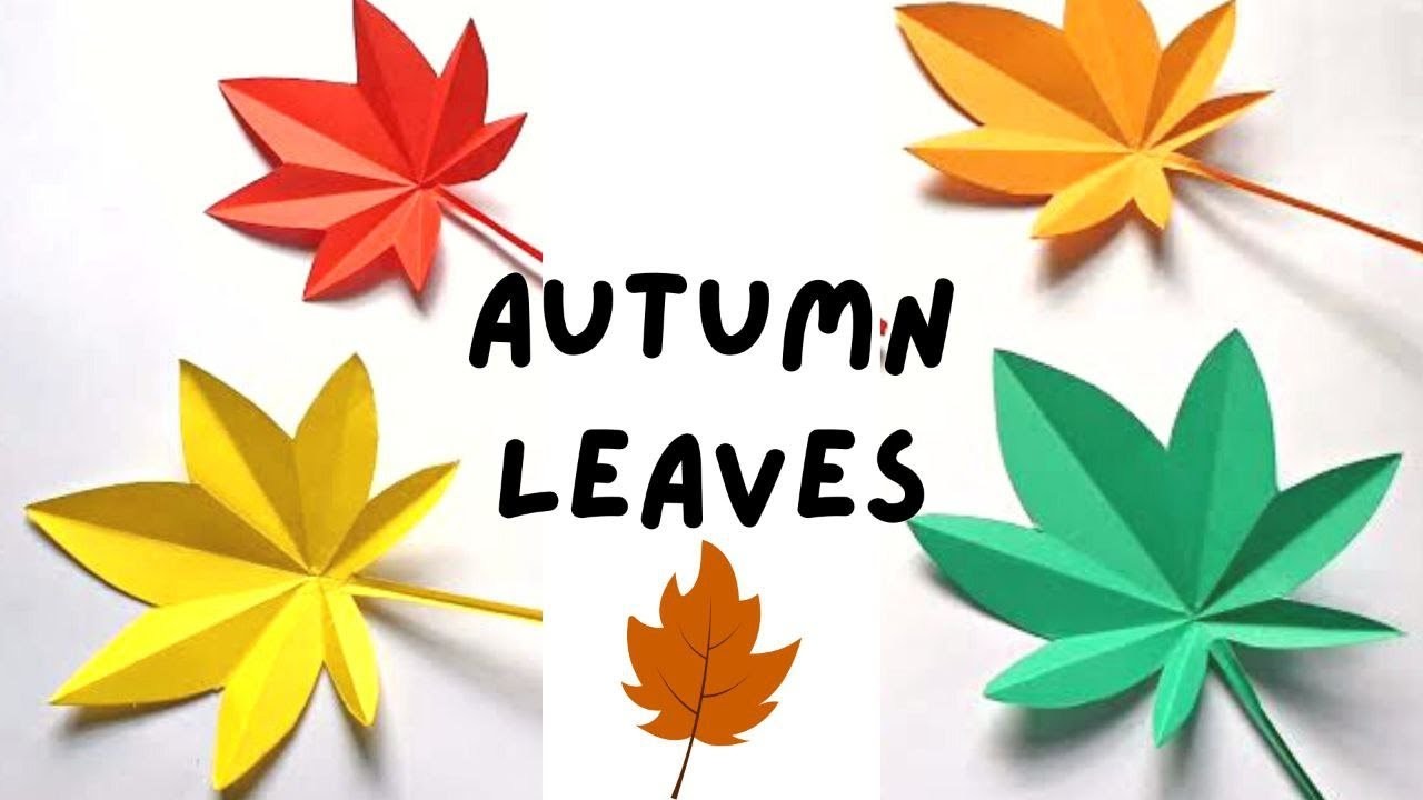 How To Make Maple Leaves ????With Paper | Autumn Leaves DIY | Fall Leaf From Paper | Maple Leaf Cutting