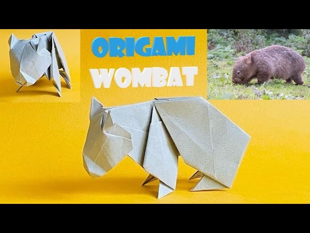 How to make origami wombat, step by step tutorial