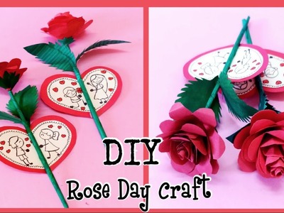 How to make paper Rose flower.DIY Rose day gift idea.valentine's day gift idea.handmade paper rose