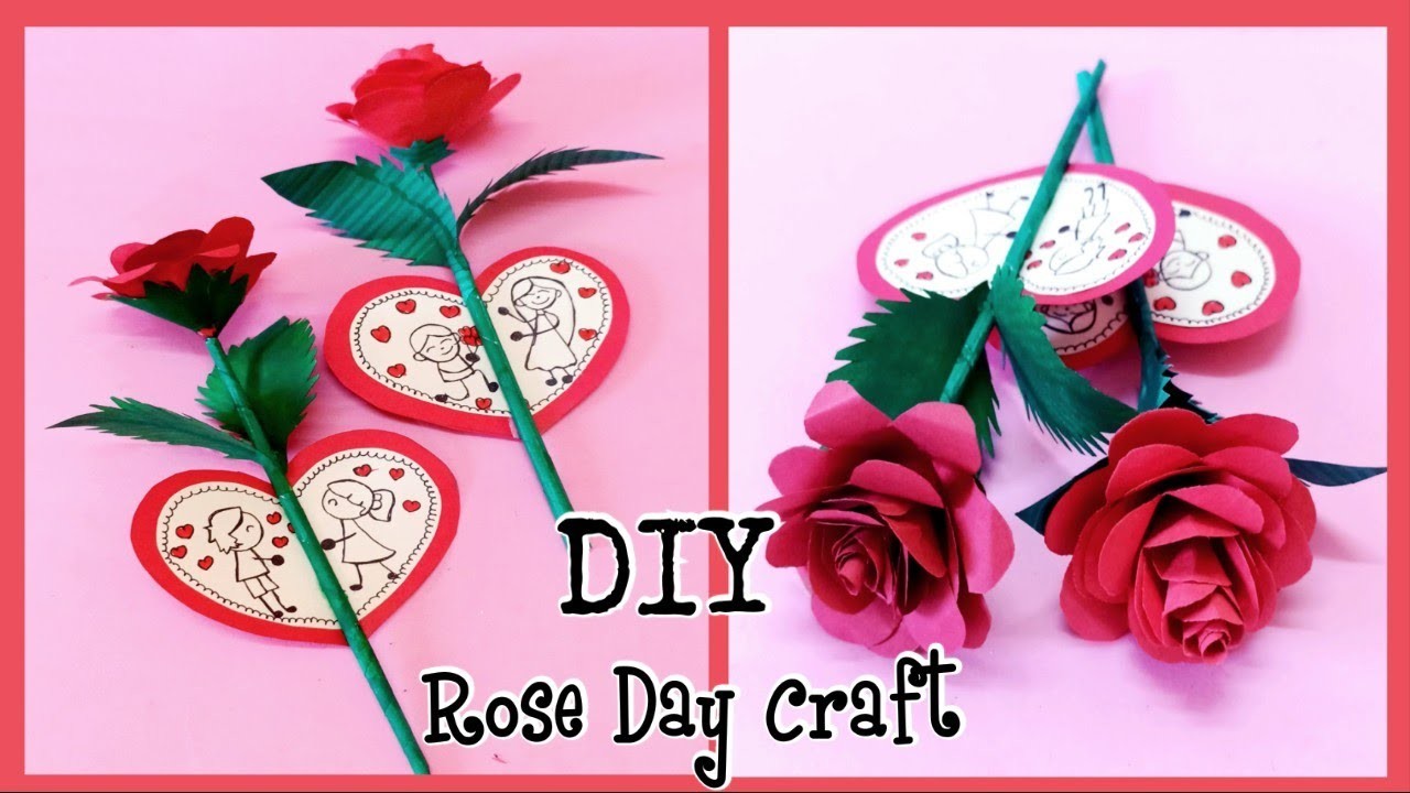How to make paper Rose flower.DIY Rose day gift idea.valentine's day gift idea.handmade paper rose