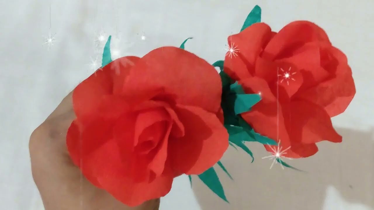 How To Make Paper Rose For Valentine's Day | DIY Rose Flower From Paper@aashuartcraft2528 @KertasOri