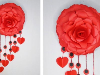 How to make Paper Rose wall Hanging | DIY | Wall and Home decor idea | Wall decorating idea