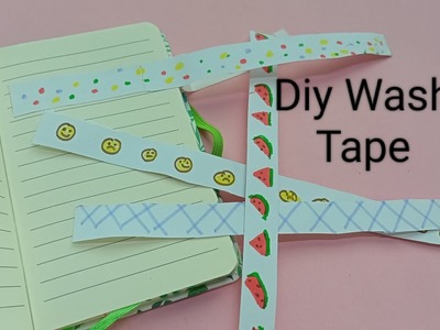 How to make paper  washi tape. Diy Washi tape. Diy crafts for school. School Hacks