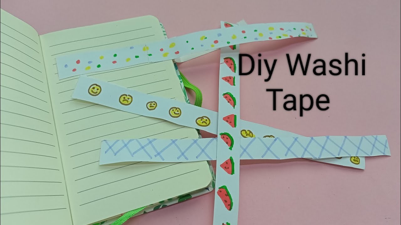 How to make paper  washi tape. Diy Washi tape. Diy crafts for school. School Hacks