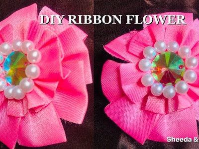HOW TO MAKE RIBBON FLOWER????. EASY TO LEARN