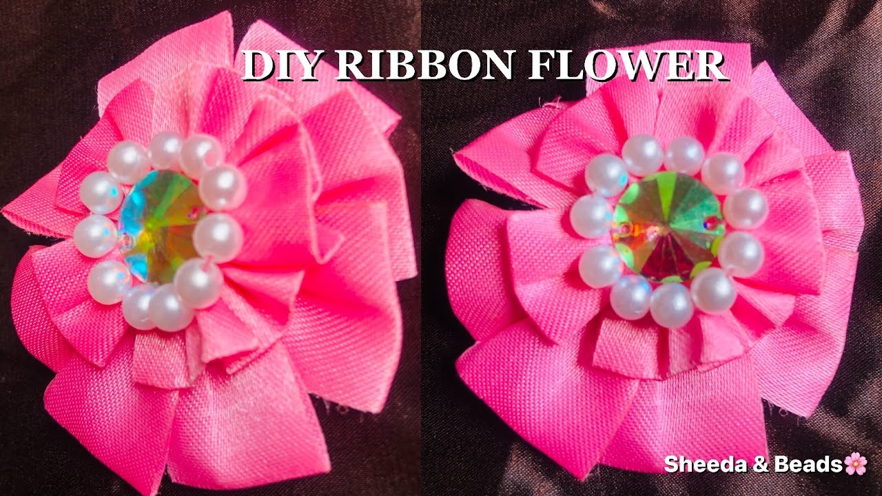 HOW TO MAKE RIBBON FLOWER????. EASY TO LEARN