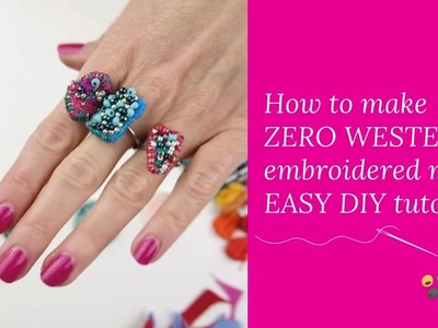 How to make the zero waste embroidered ring. DIY simple tutorial