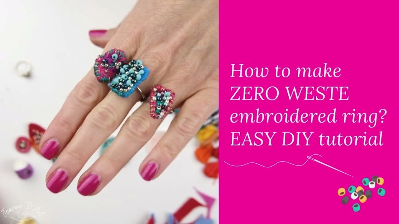 How to make the zero waste embroidered ring. DIY simple tutorial