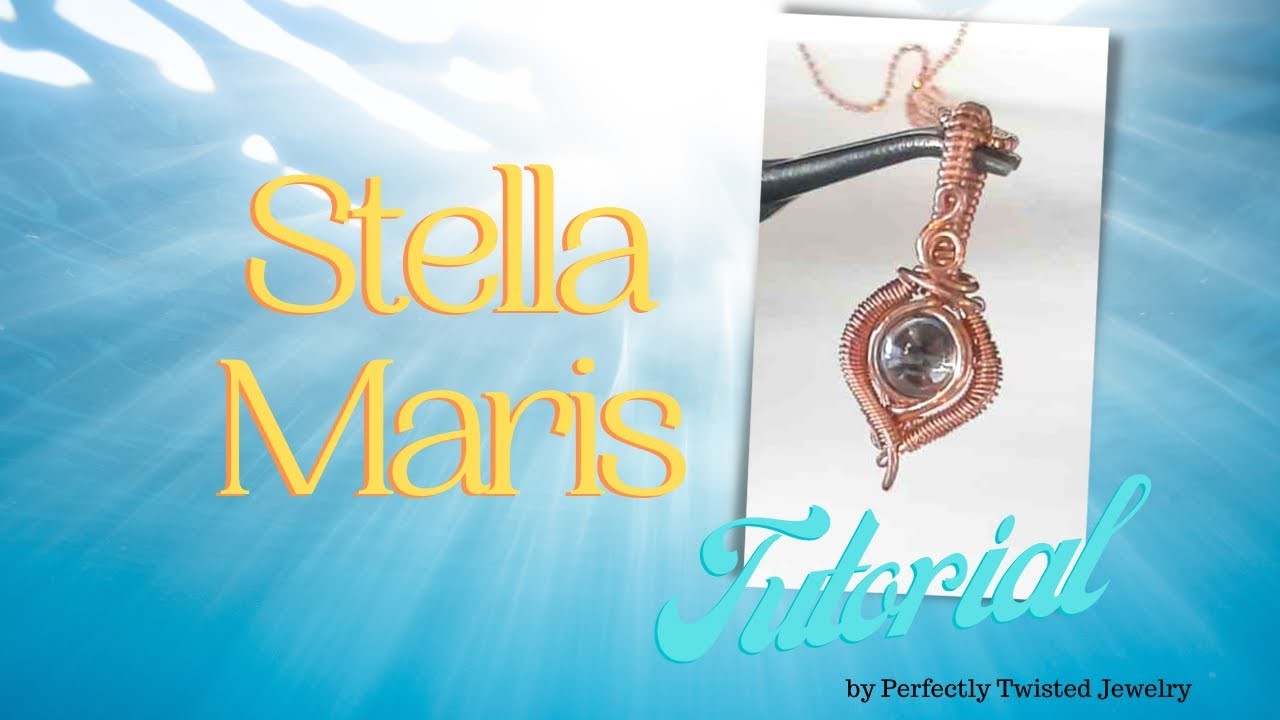 Make a Mini Aquamarine Pendant!  Stella - Easy Cute STEP BY STEP Wire Wrapped Small Cabochon Pendant