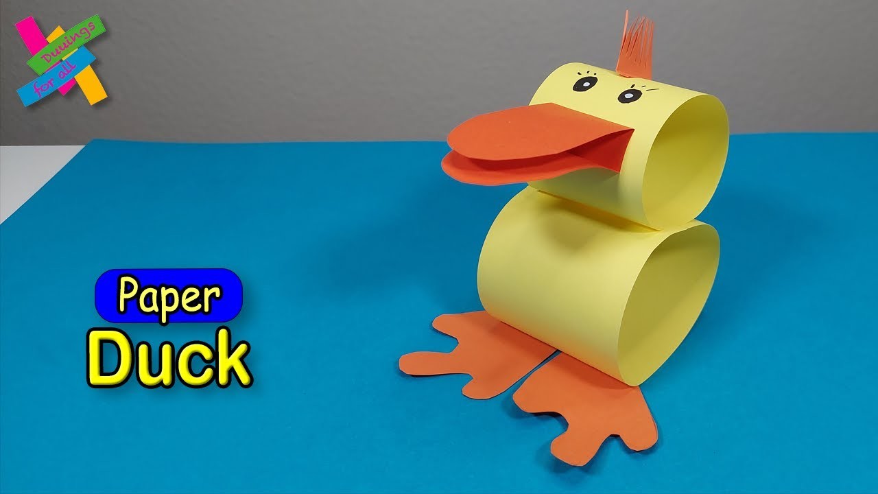 Paper DUCK | Moving toy | DIY | How to make paper duck easy | Fold tutorial