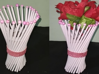 Paper Flower Vase Making.Paper Flower BOUQUET. DIY Flower Vase. Paper Flower Pot. Gift Ideas