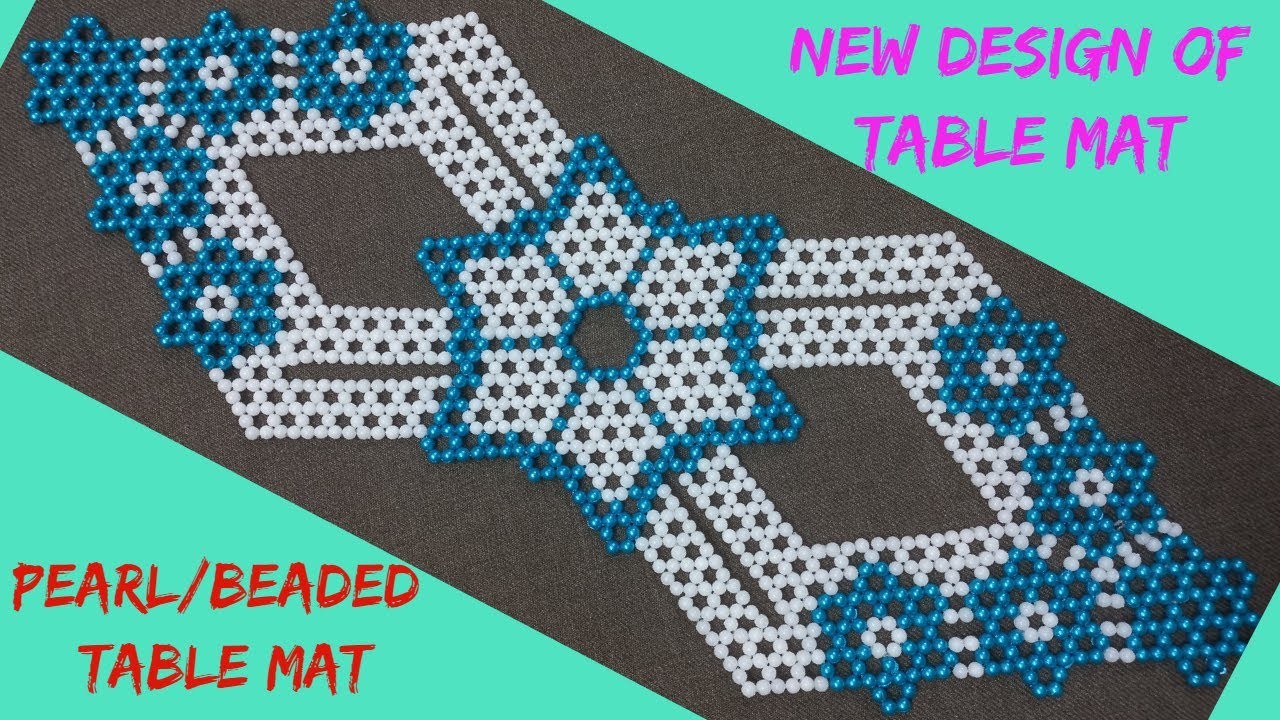PEARL BEADED TABLE MAT | New design of table mat | DIY Table Mat | How To Make Table Mat Using Beads